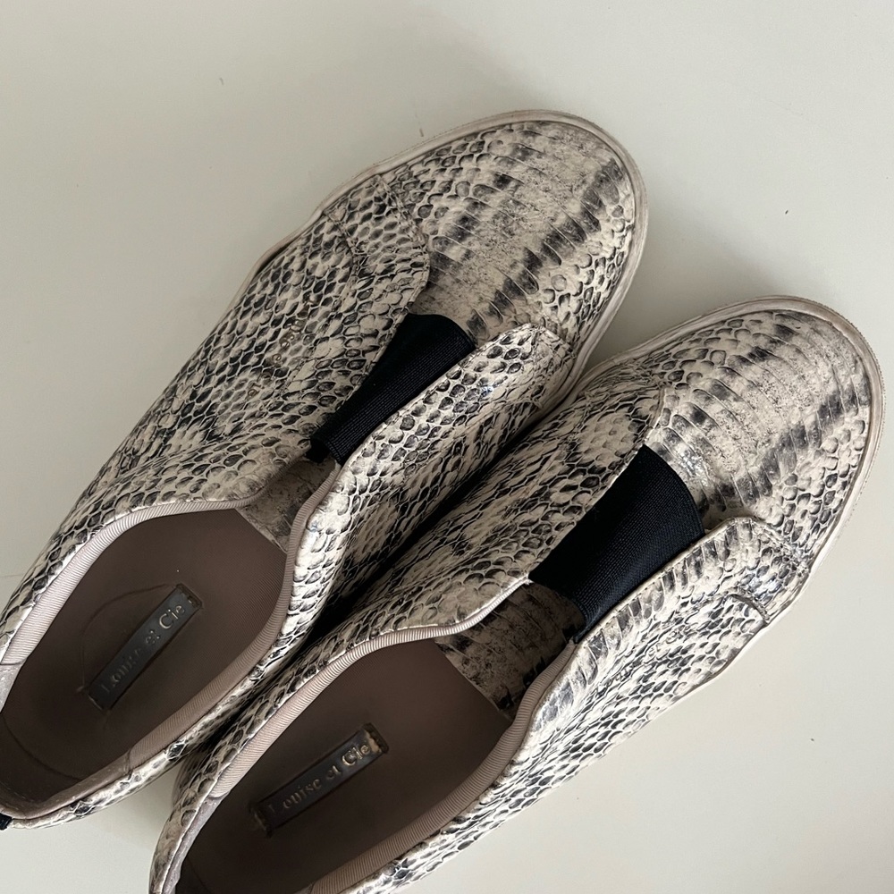 Snake Skin Slip On Sneakers